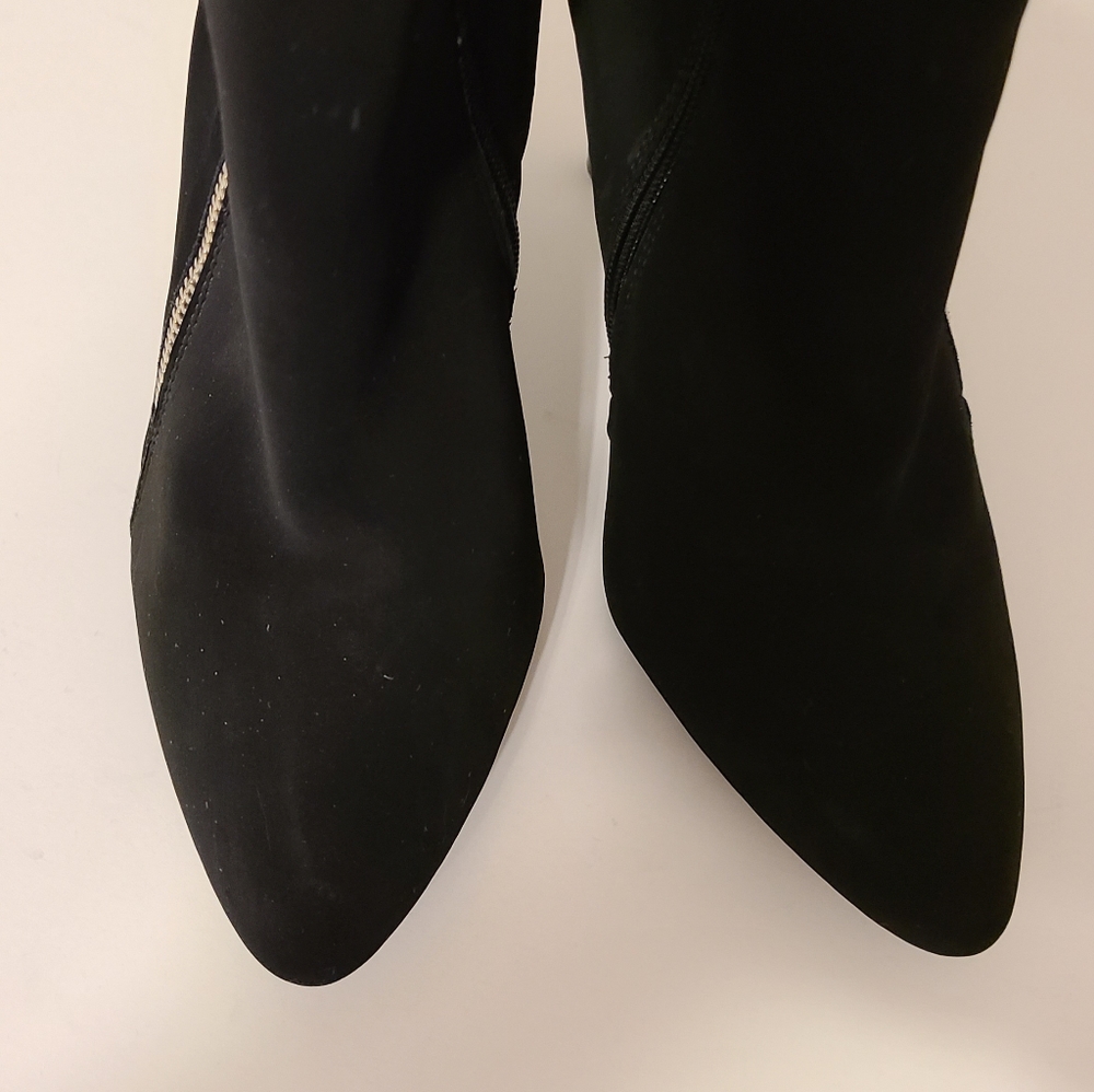 Black Ankle Boots with Silver Zippers - Picture 4 of 9